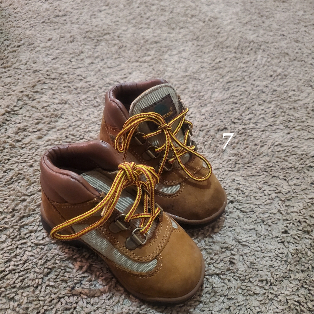 Timberland Kids Tan and Brown Boots